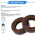 Set of 2 Oil Seal Rotary Shaft Seal FKM Rubber 15x25x7mm