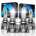 Set of 4 LED Headlight Bulbs 9005 9006 for High Low Beam (6500K, 720000LM)
