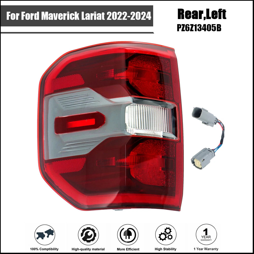 Tail Light Assembly for Ford Maverick Lariat (2022–2024) Left Black LED