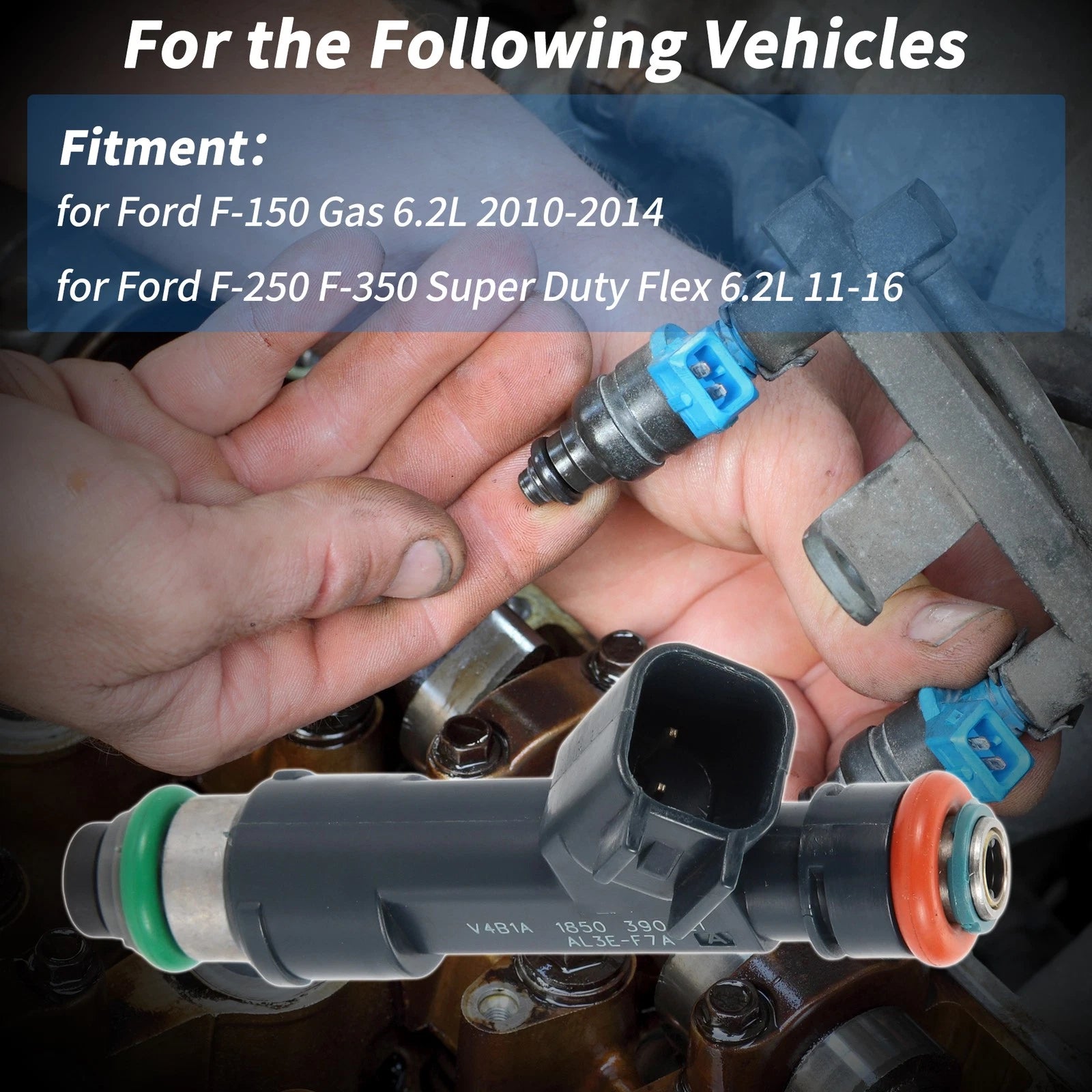 1 Pc Fuel Injector No.FJ1166/AL3Z-9F593-B for Ford F-150 (2010–2014)