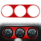 Red Carbon Fiber Air Conditioning Switch Panel Cover for Dodge Challenger (08-14)