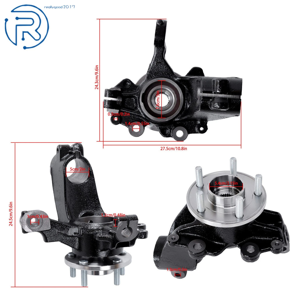 Front Driver Side Steering Hub Knuckle Assembly for Ford Focus (2012-2018)