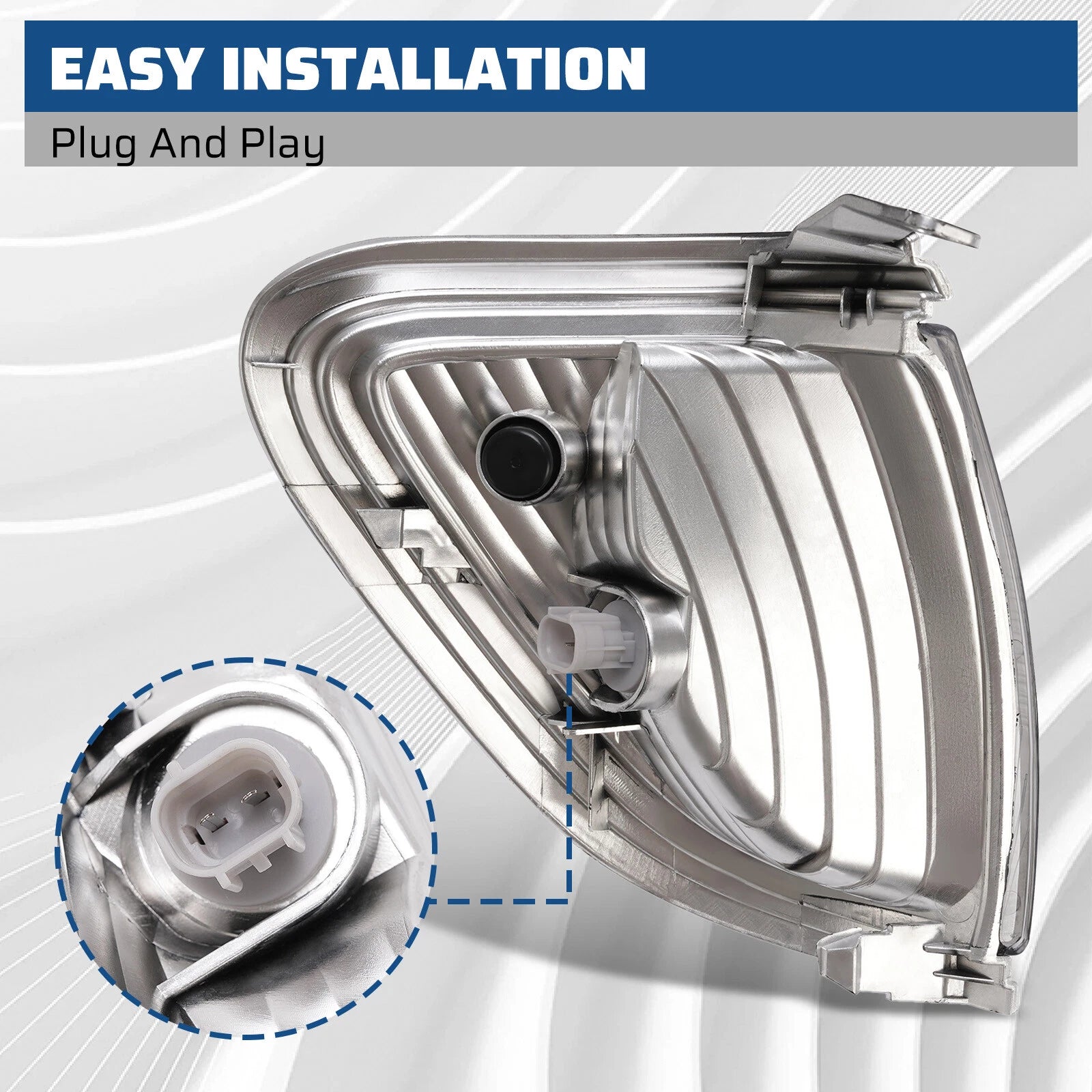 Pair of Clear Corner Lights Lamps w/Bulb for Toyota Tacoma (2001–2004)
