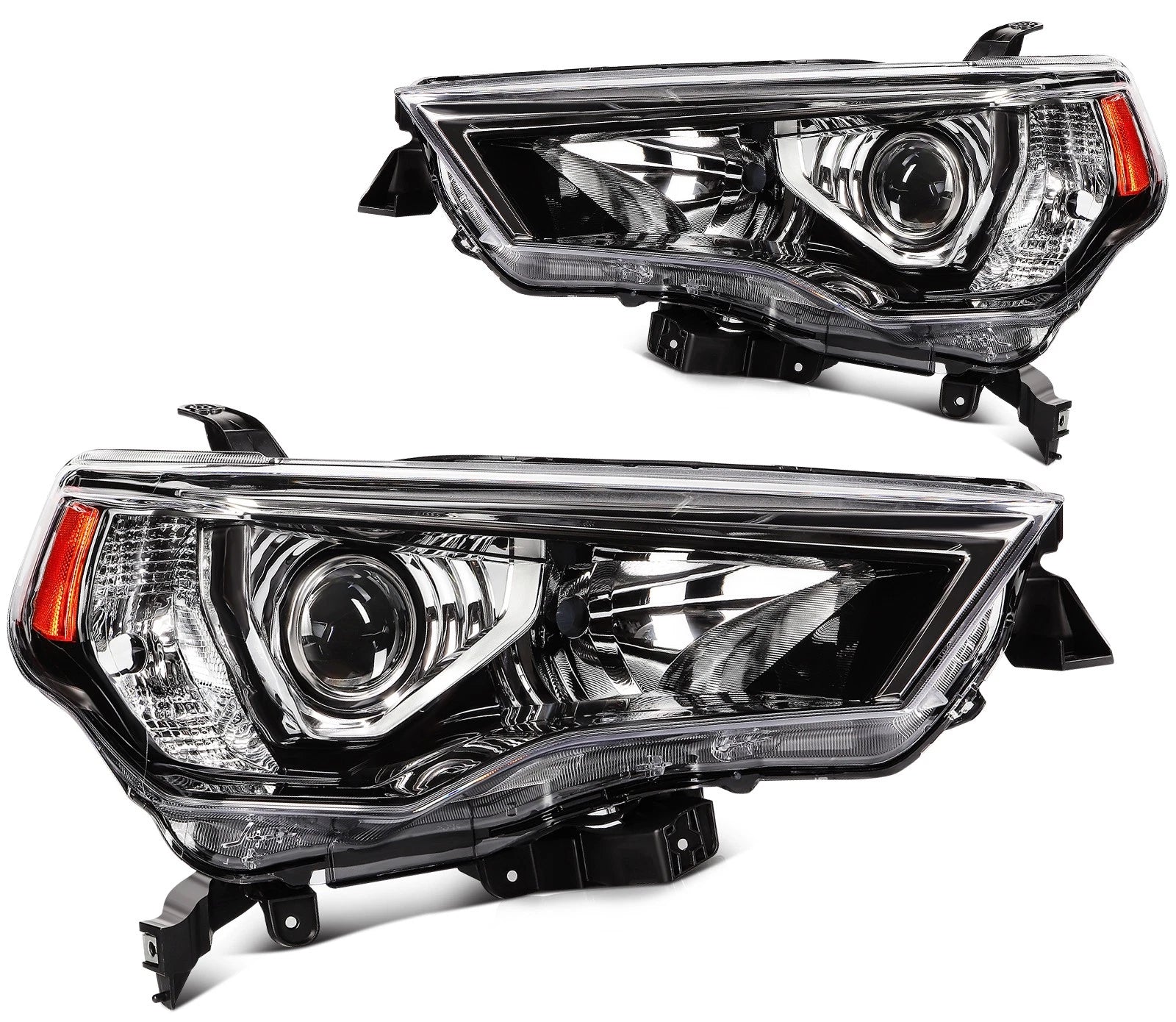 Projector Headlights Assembly Pair for Toyota 4Runner (2014–2020) Black