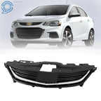 Front Upper Grille for Chevy Sonic (2017–2020) Matte Black Chrome