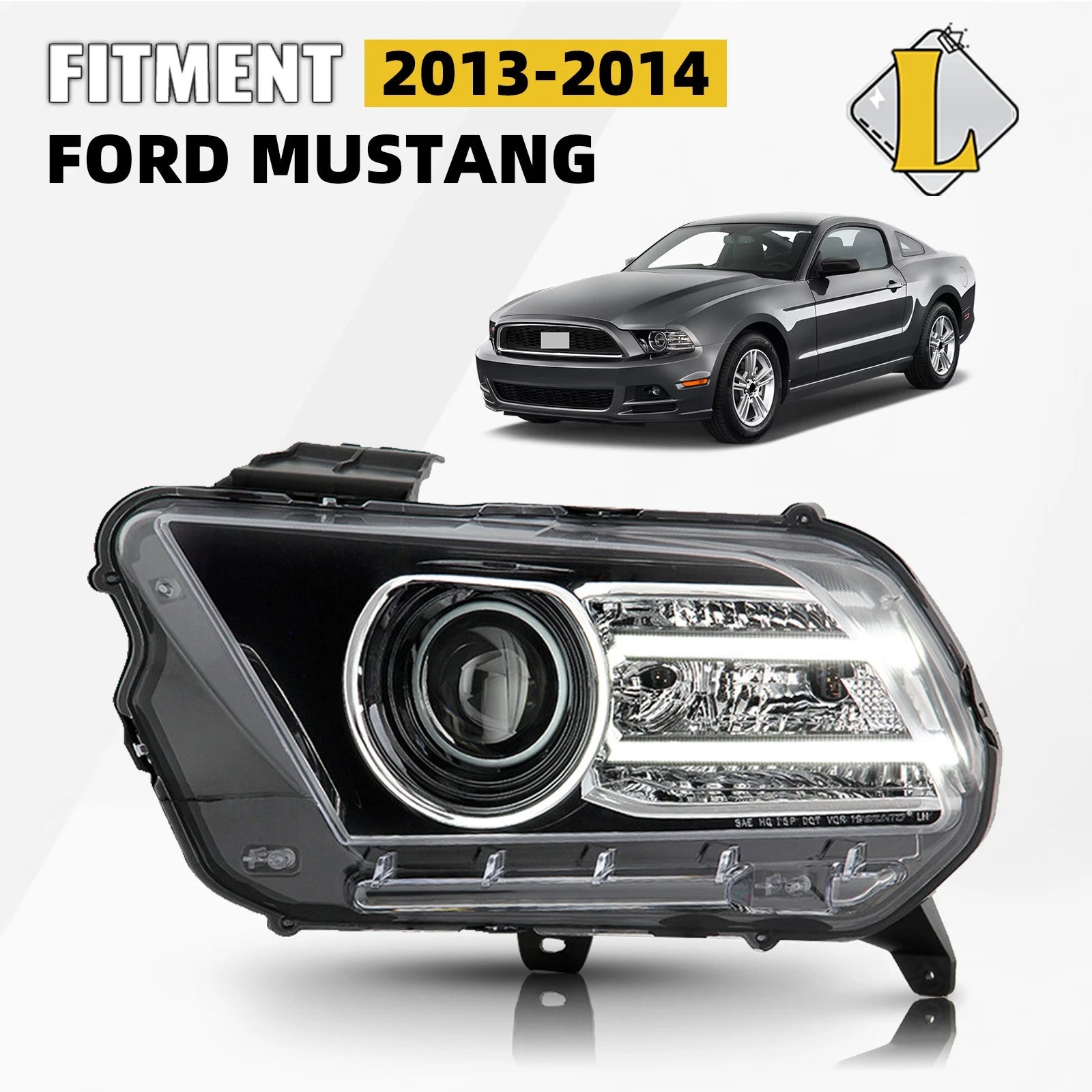 HID Xenon Headlight for Ford Mustang (2013–2014) Projector Left Driver