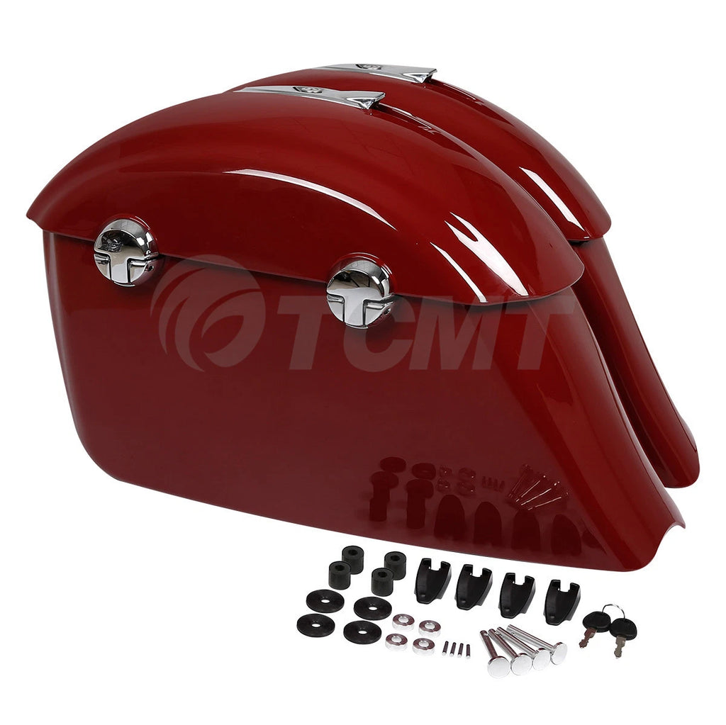 Red Hard Saddle Bag Electronic Latch for Indian Chieftain (2014–2018) Roadmaster (2015–2025)