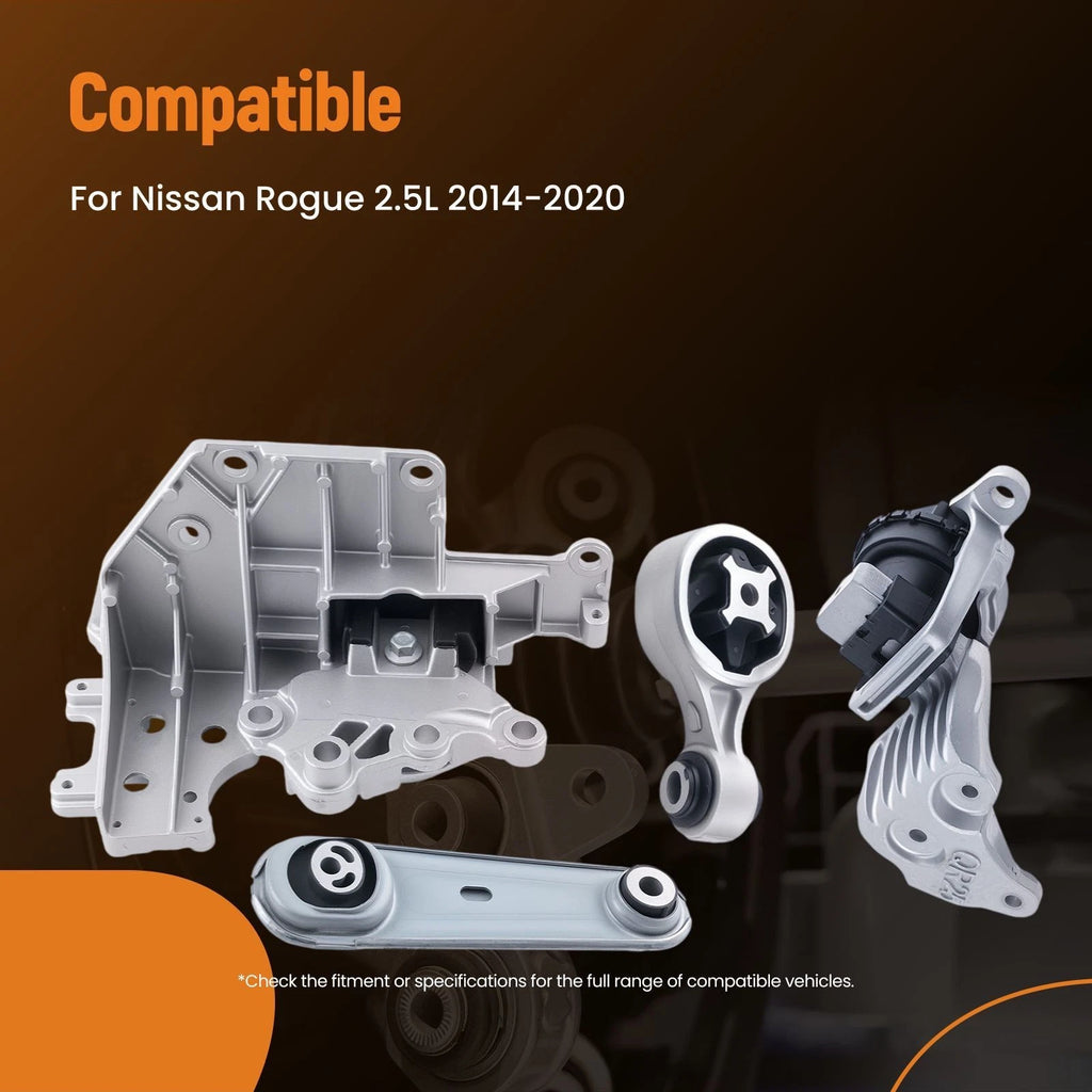 4X Motor Mount Set for Nissan Rogue 2.5L (2014-2020)