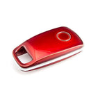 Anti-Scratch Red Hard ABS Remote Key Case for Audi (2017-2024)