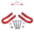 Set of 2 Recovery Tow Hooks for GMC Canyon Colorado (2017–2021) - Red