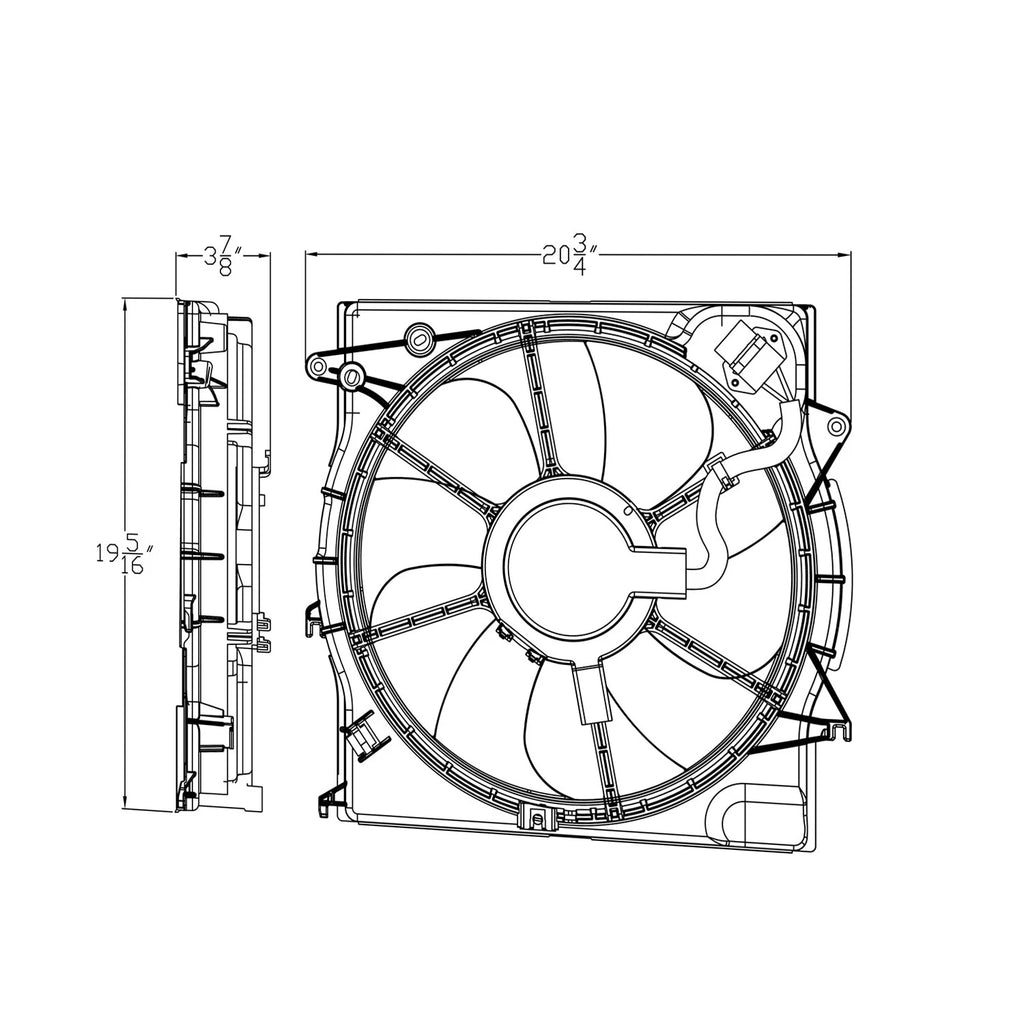 Replacement Engine Cooling Fan Assembly for Jeep Grand Cherokee (2011–2021)