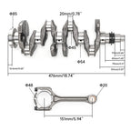 Engine Crankshaft with Main & Rod Bearing Kit for Hyundai Kia 2.0L 623V6-2EH00