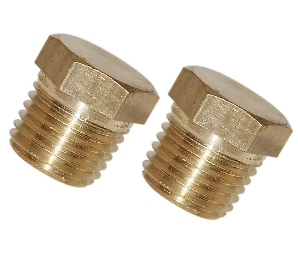 Set of 2 Brass Pipe Plug Fittings for Mercury Mariner (22-36382)