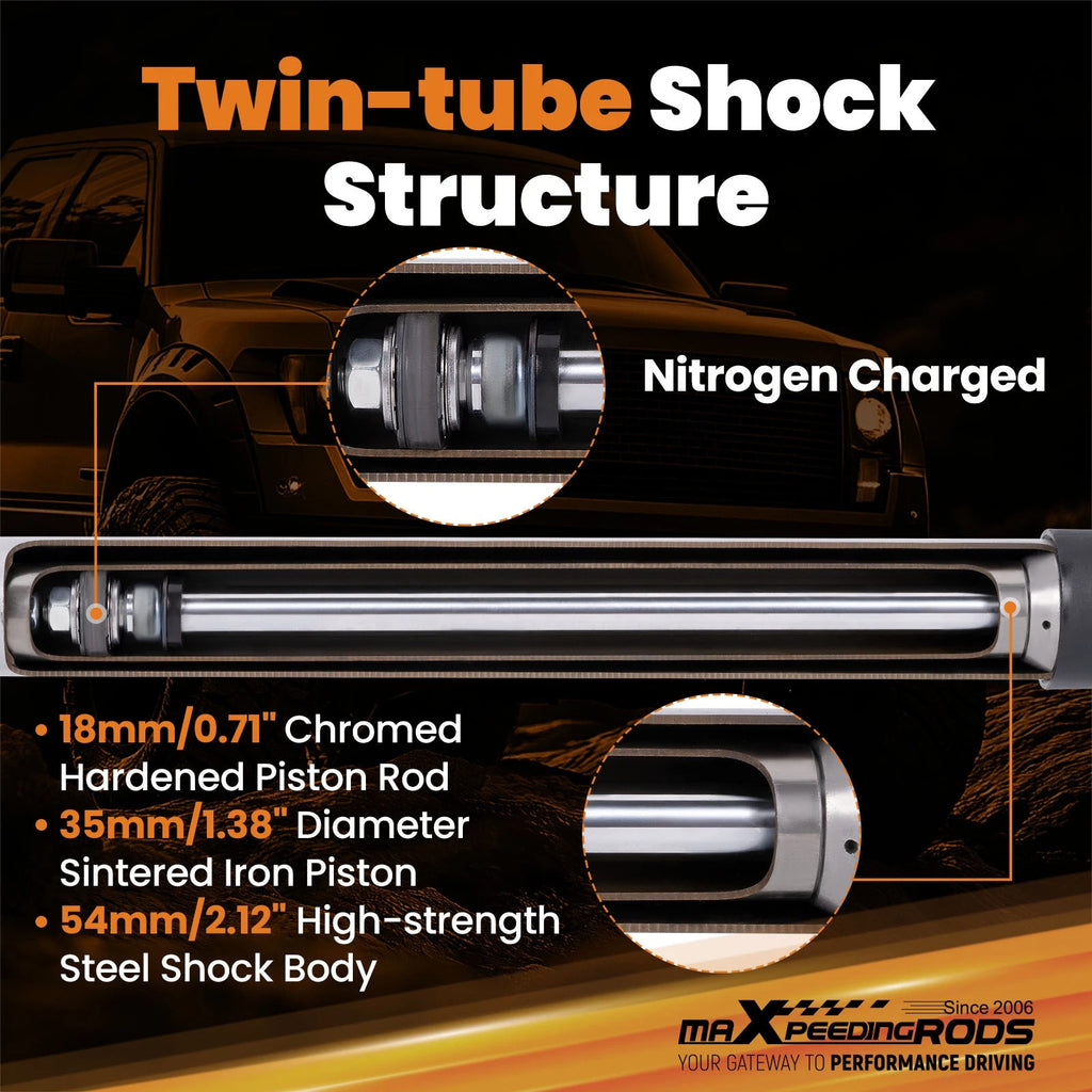 Front Adjustable Strut Lowering for Ford F-150 2WD (2021–2025) Shock 0-3.5"
