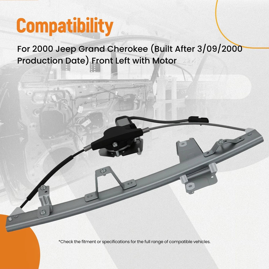 1x Front Left Electric Window Regulator for Jeep Grand Cherokee (2000–2004)