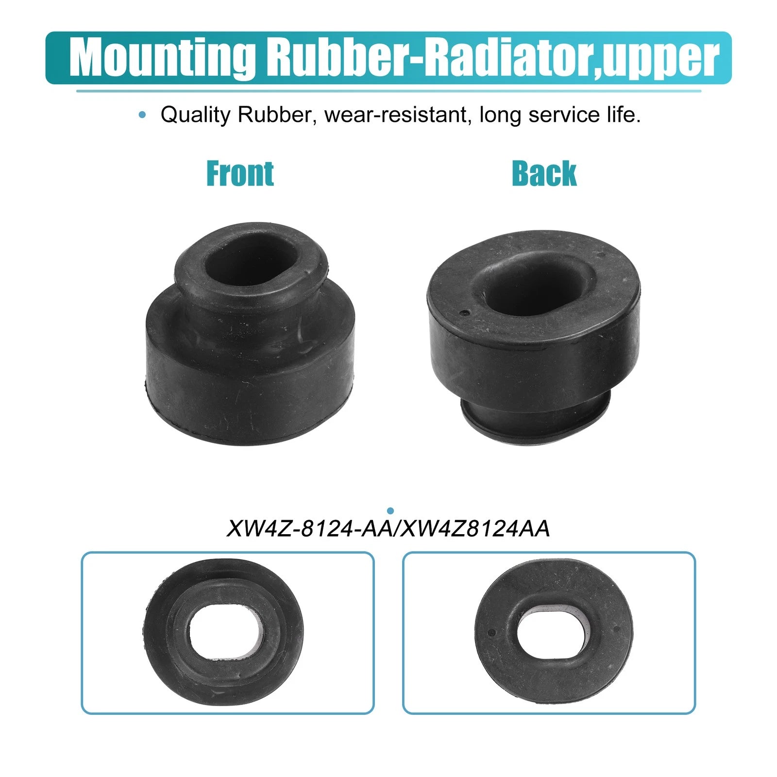2X Radiator Mount Insulator for Ford Thunderbird (2002–2005) No.XW4Z-8124-AA