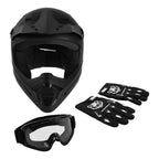 Full Face Off-Road Dirt Bike Helmet for Youth (S/M/L/XL)