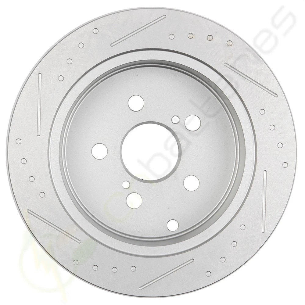Rear Brake Discs Rotors for Scion tC (2010) Drilled & Slotted