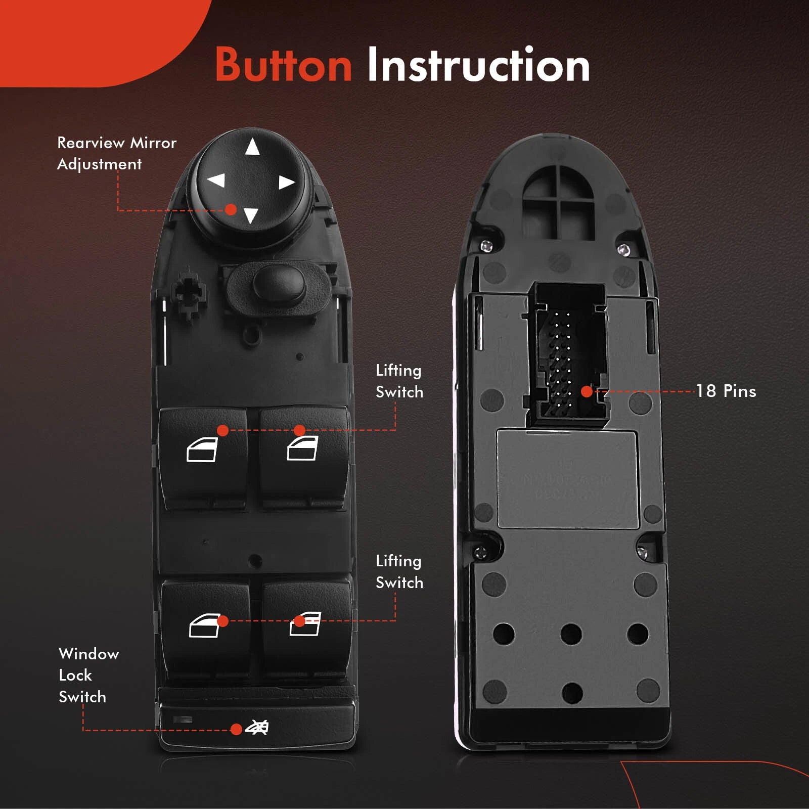 Power Window Switch for BMW 328i, 335d, 328xi, 325i (2007-2011)