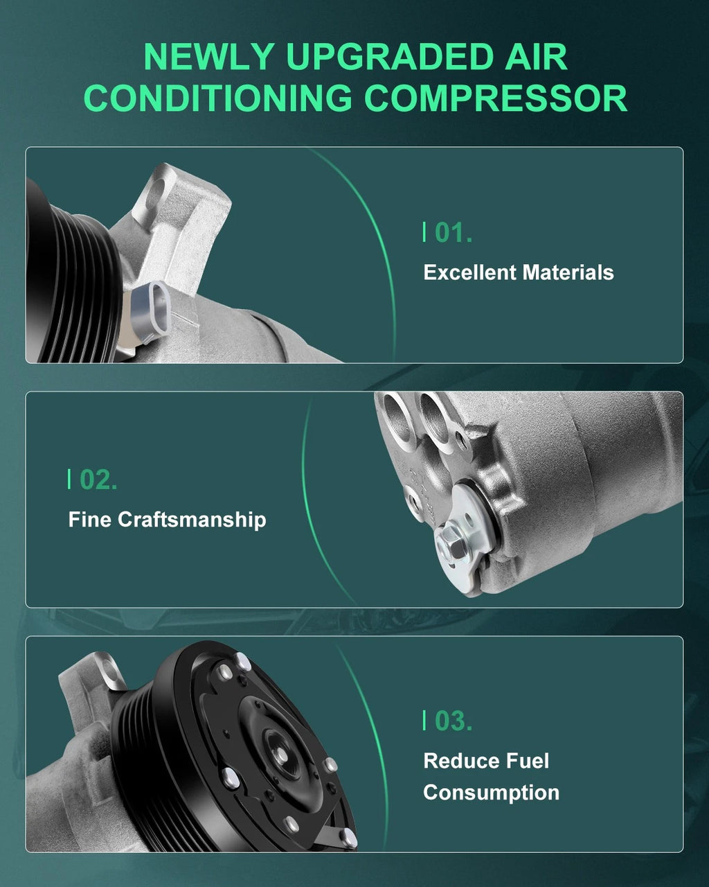 AC Compressor for Acura SLX, Cadillac Eldorado, Isuzu, Oldsmobile (1998–2002) CO 20177GLC