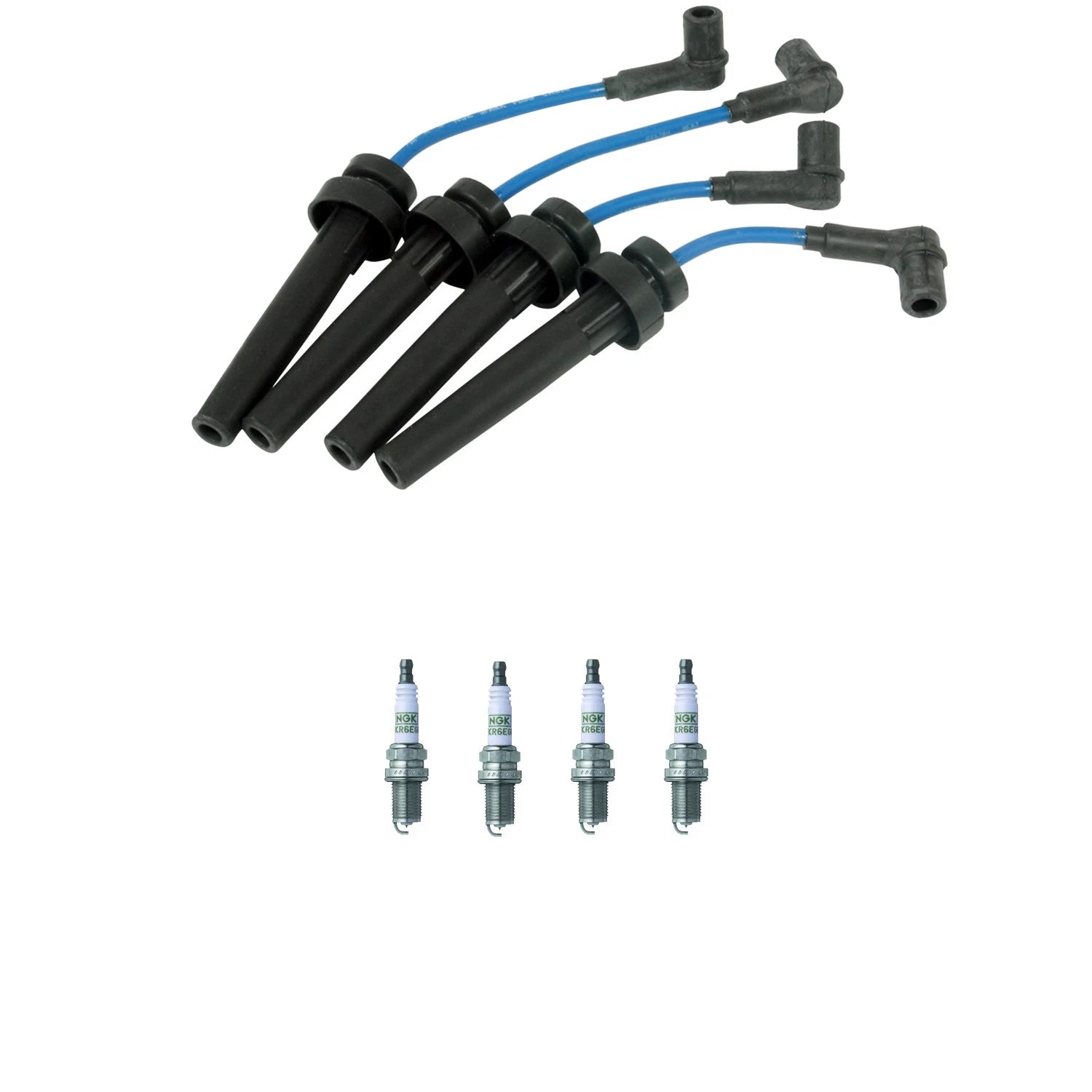 NGK 7mm Wire Set & 4 Platinum Spark Plugs for Cirrus Grand Caravan Sebring (L4)