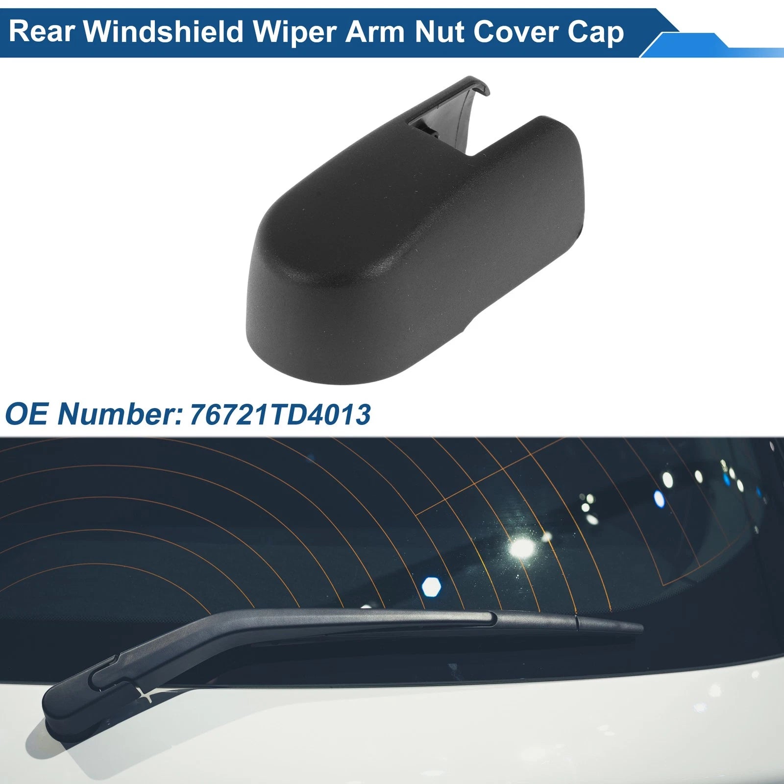 Rear Windshield Wiper Arm Nut Cover Cap for Honda CR-V (2017–2022) No. 76721TD4013