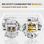 650CFM Carburetor Manual Choke BR-67277 for Holley Brawler 4150 (Fit)
