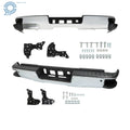 Steel Chrome Rear Bumper Assembly for Chevy Silverado/GMC Sierra 1500 (2014–2018)
