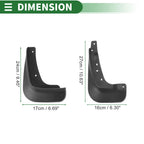 Set of 4 Mud Flaps Splash Guards for Mitsubishi Lancer-ex (2010–2016)