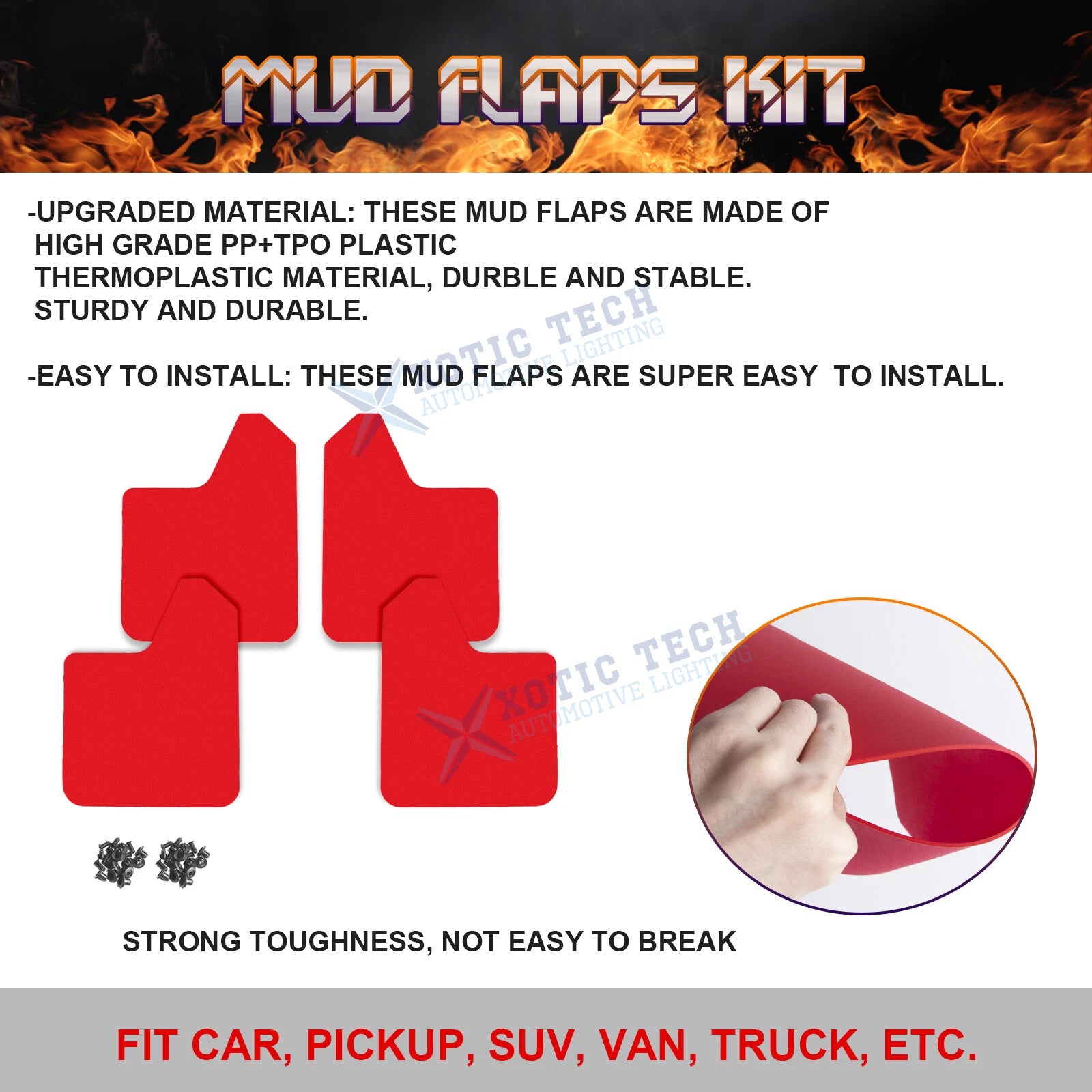 Splash Mud Flaps Mudguard Dirty Protection for Dodge Charger Challenger (2015-2023)