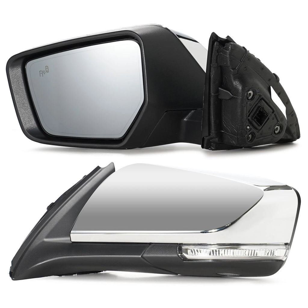 Left Side Mirror with Turn Signal & Blind Spot for Chevy Impala (2014–2020)