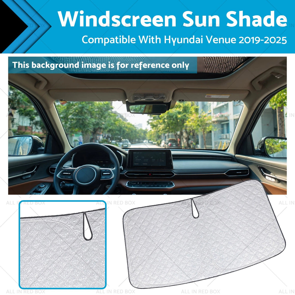 6-Layer Windscreen Sun Shade for Hyundai Venue (2019–2025)