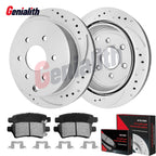 Set of 2 Rear Coated Brake Rotors & Pads for Nissan Frontier Xterra (2005–2019)