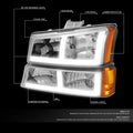 LED DRL Headlights + Bumper Lamps for Silverado 1500 2500 3500 (2003–2007)
