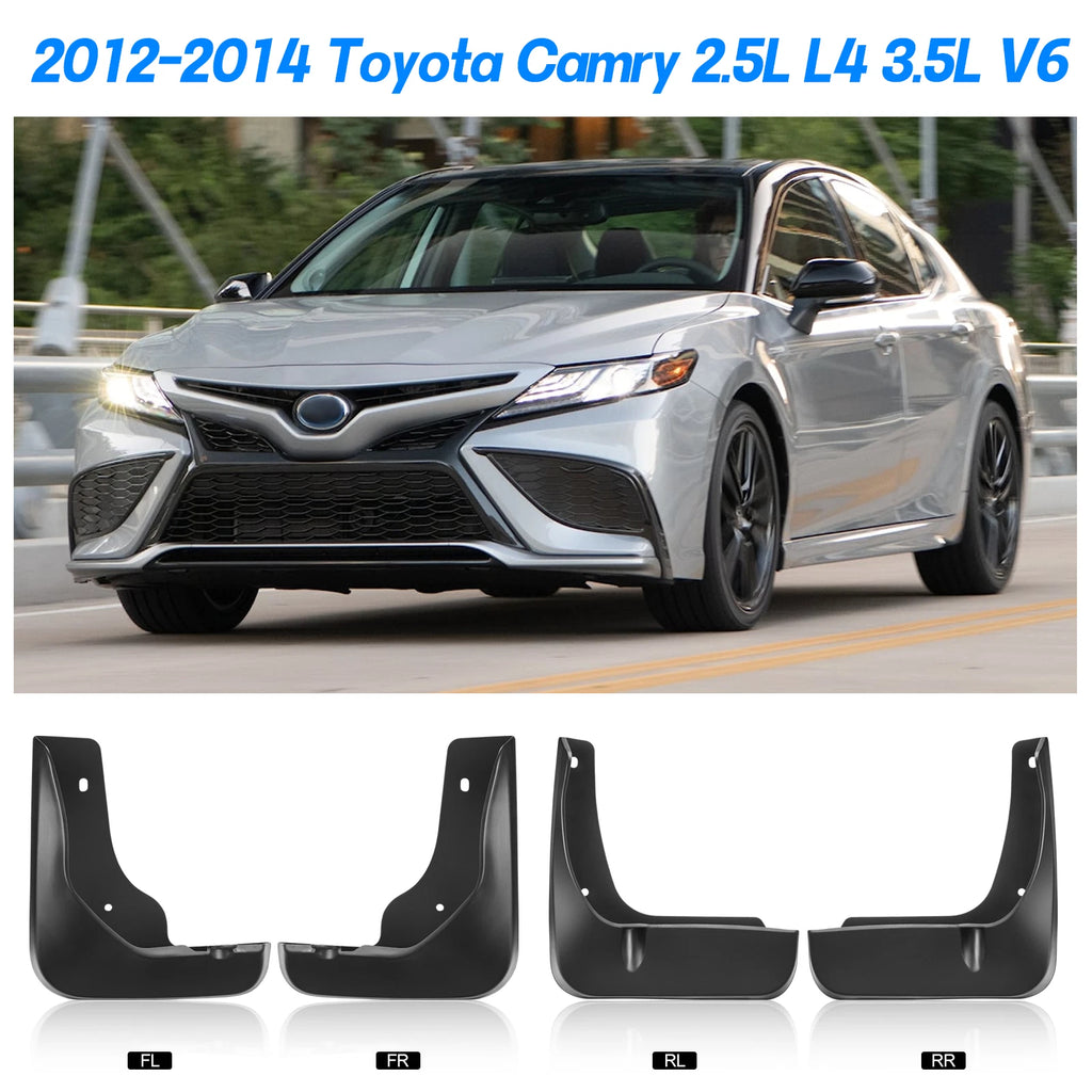 4x Full Splash Guards Mud Flaps for Toyota Camry SE Sedan (2012-2014)