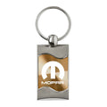 Gold Rectangular Wave Keychain - Officially Licensed for Mopar Vehicles