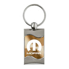 Gold Rectangular Wave Keychain - Officially Licensed for Mopar Vehicles