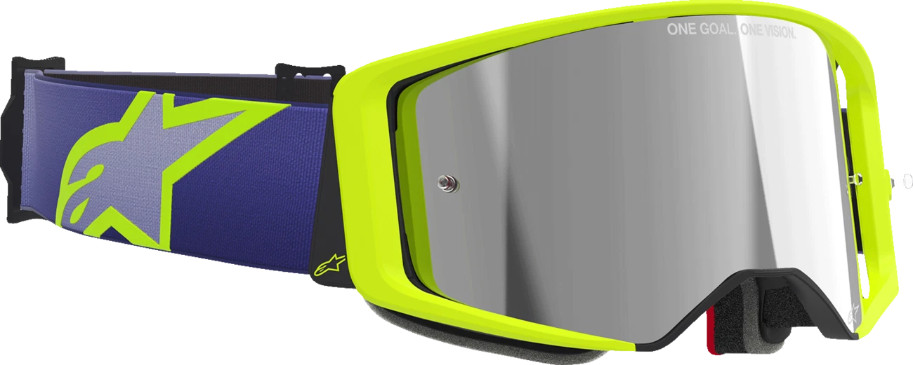Supertech Goggles for AlpineStars (Purple/Yellow, Silver Mirror Lens)