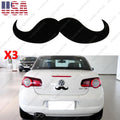 Curled Tip Black Mustache Decal Sticker for Any Car (2000–2025)