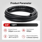 Rubber NBR Fuel and Gas Line Hose for Ford Toyota (2014–2024)