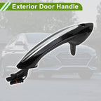 Exterior Door Handle for BMW F07 Front Left - Silver Tone Black