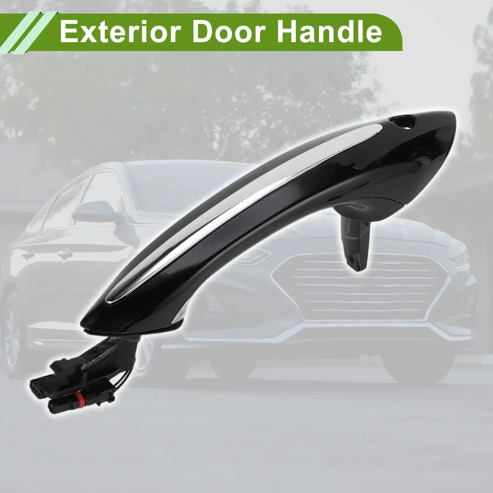 Exterior Door Handle for BMW F07 Front Left - Silver Tone Black