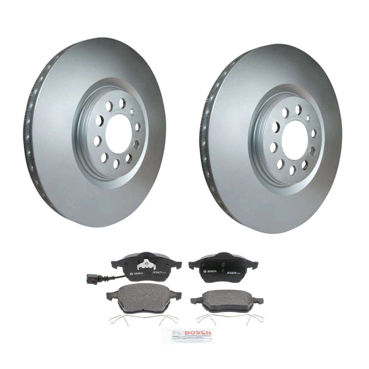 Hella Front Rotors & Bosch QuietCast Brake Pads Kit for Audi TT Quattro