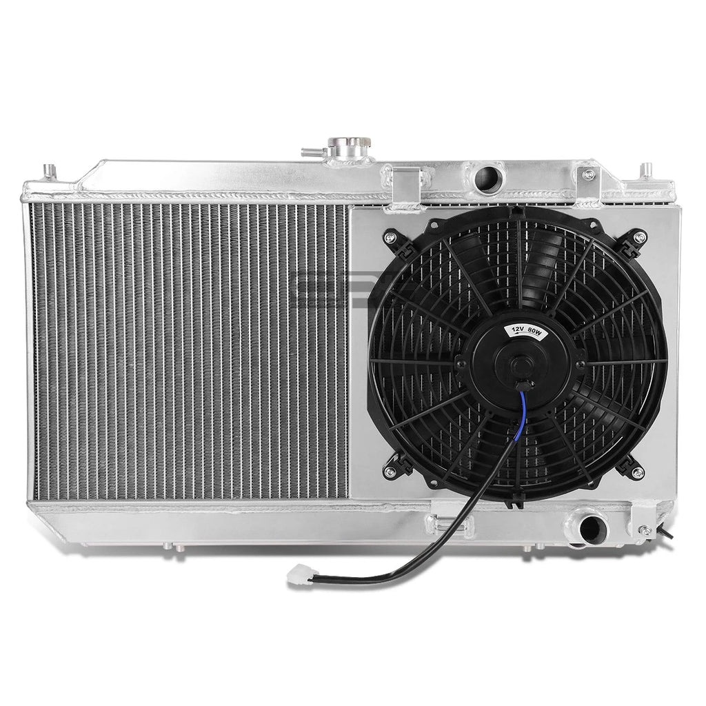 Aluminum 2-Row Radiator with Cooling Pull Fan Shroud for Acura Integra (1990–1993)