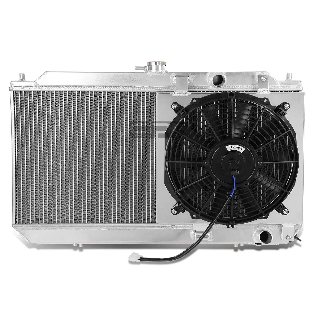 Aluminum 2-Row Radiator with Cooling Pull Fan Shroud for Acura Integra (1990–1993)