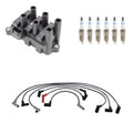 Set of 6 Denso Ignition Coil Wires & Bosch Platinum Spark Plugs for E-250 F-150