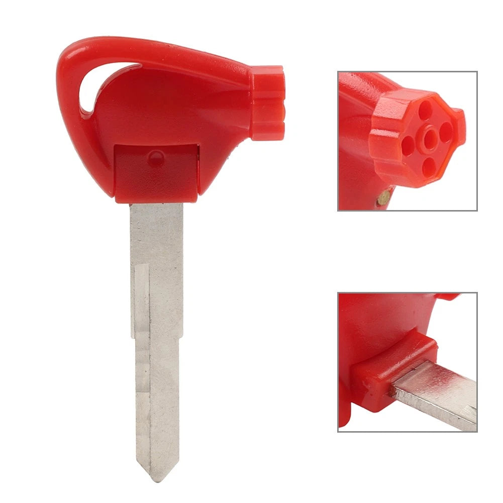 Right Ignition Key Blank Uncut Blade Red for Yamaha Motorbike