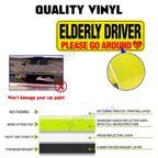 Reflective Senior Driver Car Magnet for Elderly Drivers (3.5x9.9")