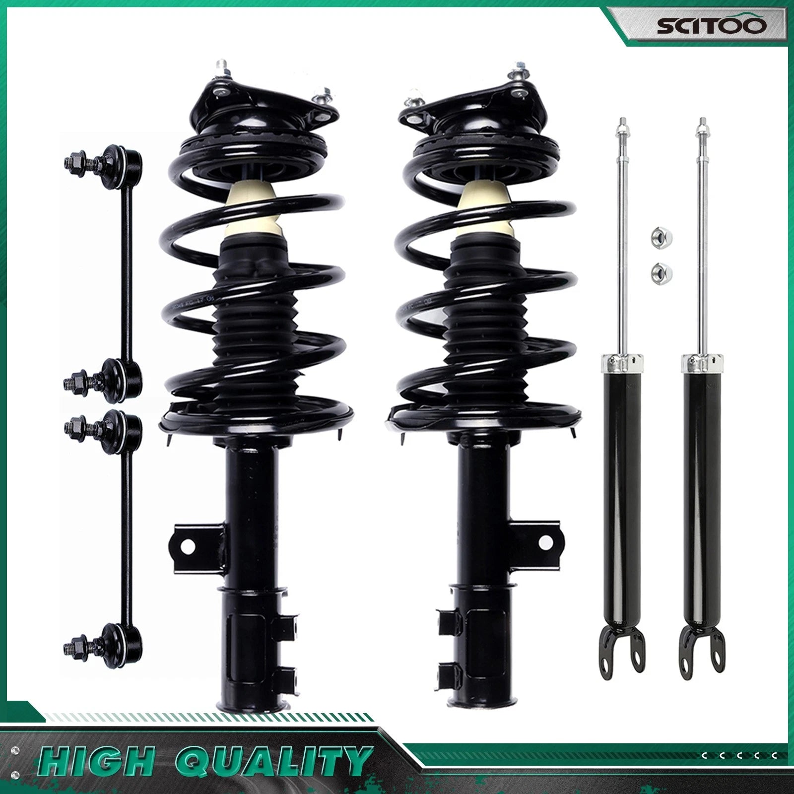 Front Struts & Rear Shock Absorbers Set for Hyundai Elantra (2007–2010)