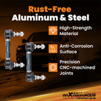Adjustable Front Sway Bar End Links Kit for Universal Fit (107-130mm)